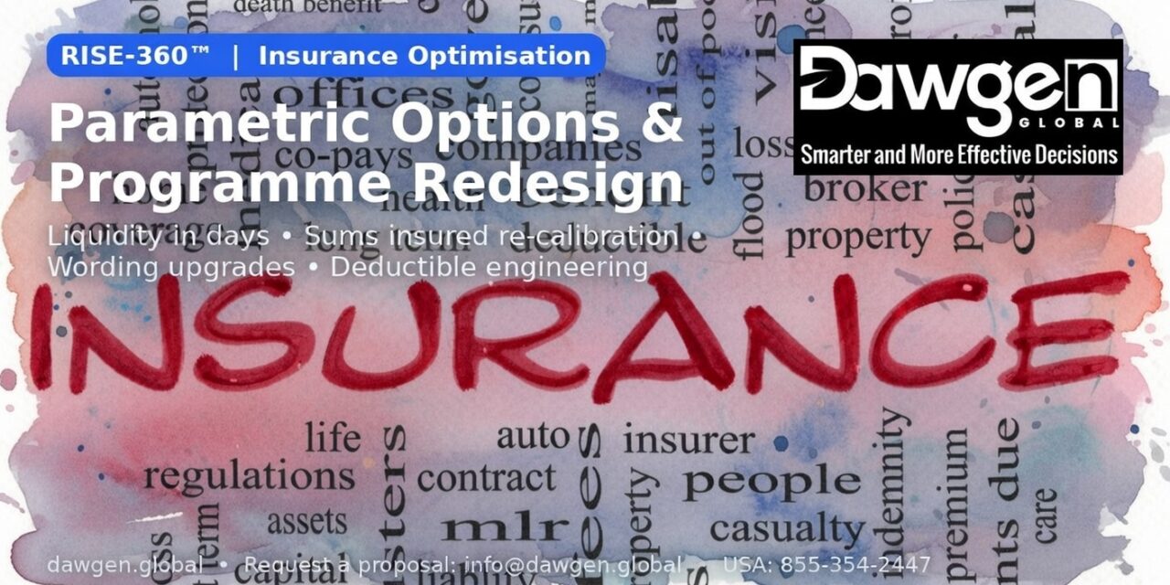 Insurance Optimisation: Parametric Options & Programme Redesign for the Next Season : A Dawgen RISE-360™ guide for Jamaica and the Caribbean