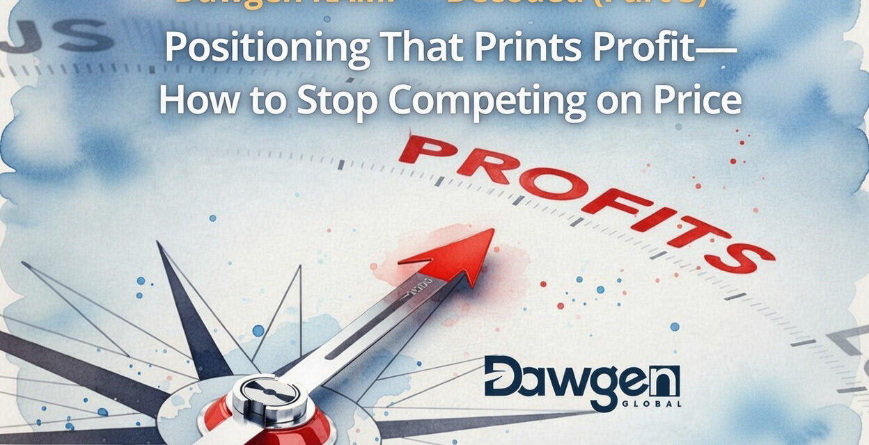 Dawgen RAMP™ Decoded: From Marketing to Money (Part 3):  Positioning That Prints Profit: How to Stop Competing on Price