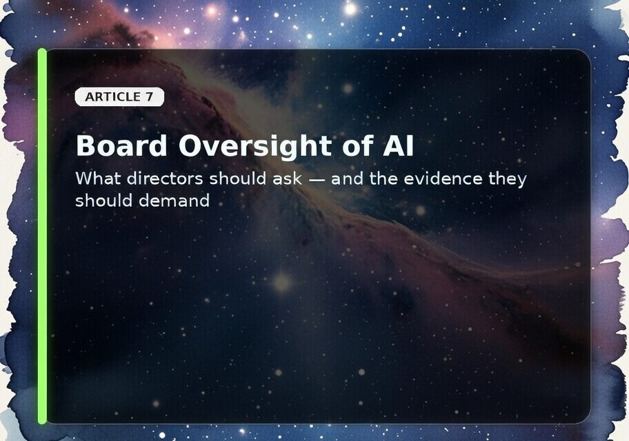 Board Oversight of AI in the Caribbean: The Questions Directors Must Ask (and the Evidence They Should Demand) | Dawgen TRUST™