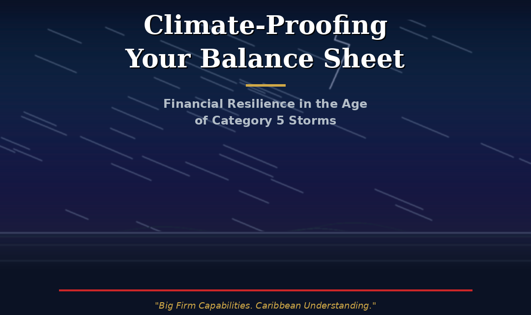 Climate-Proofing Your Balance Sheet : Financial Resilience in the Age of Category 5 Storms