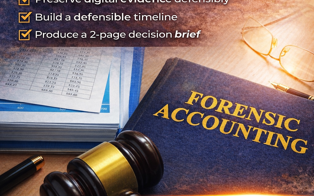 The Forensic Playbook — Your First 72 Hours