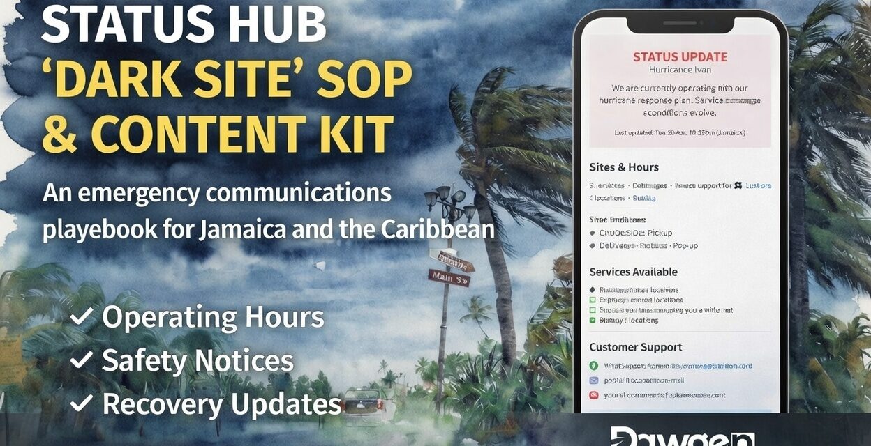 Status Hub “Dark Site” SOP & Content Kit