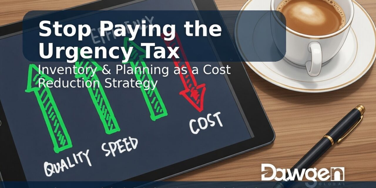Stop Paying the “Urgency Tax”:  Inventory and Planning as a Cost Reduction Strategy (Not a Finance Exercise)