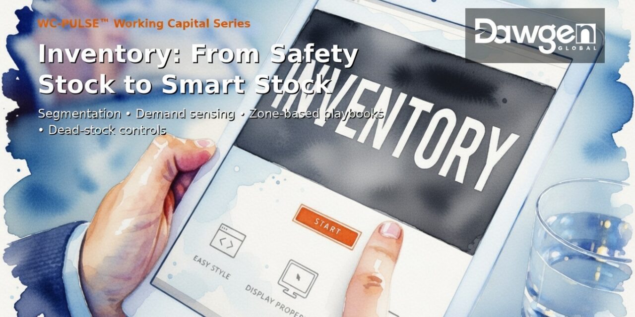 Inventory: From Safety Stock to Smart Stock (WC-PULSE™ Playbook for Cash and Service Levels)