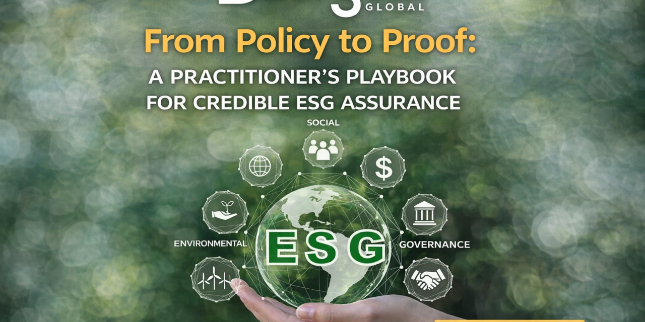 From Policy to Proof: A Practitioner’s Playbook for Credible ESG Assurance