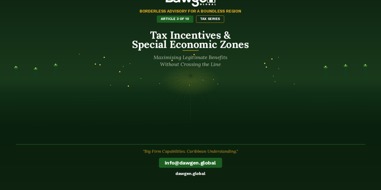 Tax Incentives and Special Economic Zones: Maximising Legitimate Benefits Without Crossing the Line