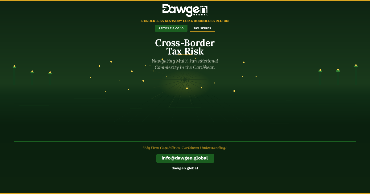 Caribbean cross-border tax risk and international tax advisory — Dawgen Global tax series