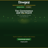 Caribbean tax governance and board tax strategy advisory — Dawgen Global tax series