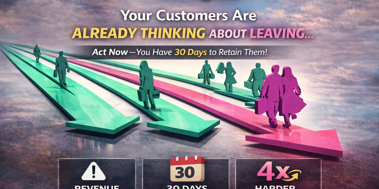 Your Customers Are Already Thinking About Leaving. Here Is What You Need to Do in the Next 30 Days.