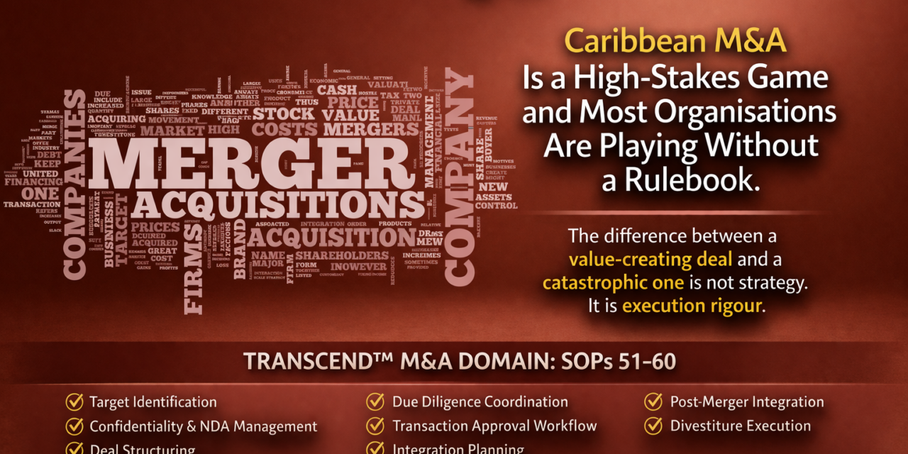 Caribbean M&A Is a High-Stakes Game and Most Organisations Are Playing Without a Rulebook.