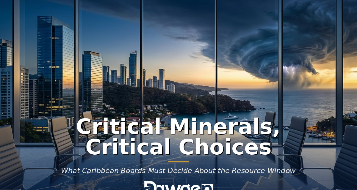Critical Minerals, Critical Choices: What Caribbean Boards Must Decide Now