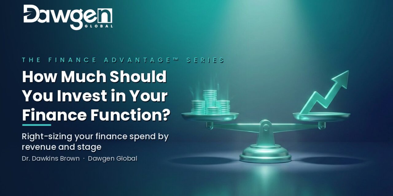 How Much Should an Enterprise Invest in Its Finance Function?