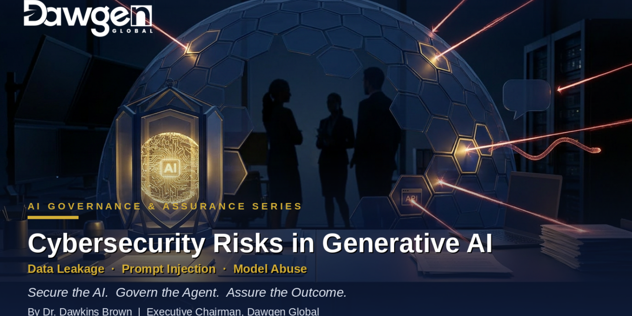 Cybersecurity Risks in Generative AI: Data Leakage, Prompt Injection, and Model Abuse