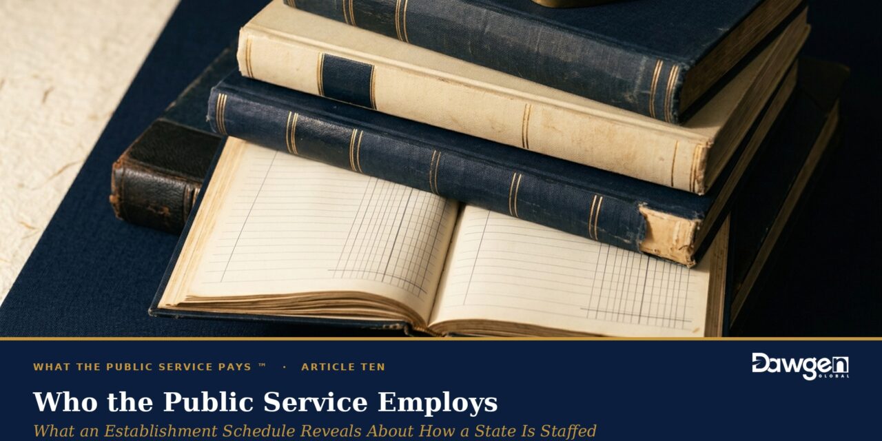 Who the Public Service Employs: What an Establishment Schedule Reveals About How a State Is Staffed