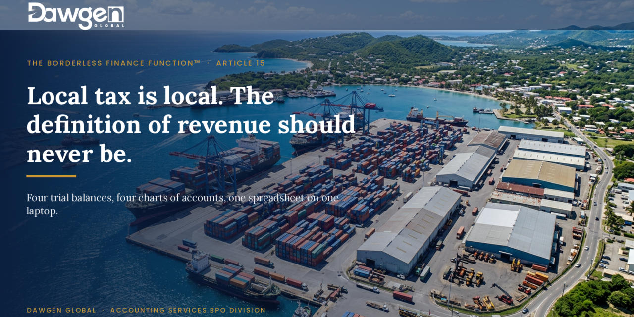 Every territory has its own tax. The group should still read as one set of numbers.